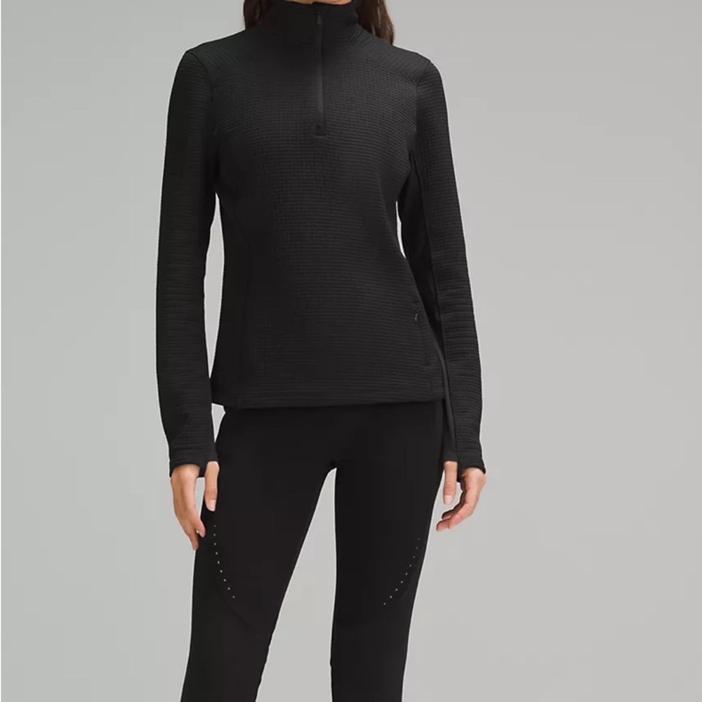 New with Tags- Lululemon Waffle-Knit Half-Zip Long-Sleeve Shirt - Picture 2 of 6